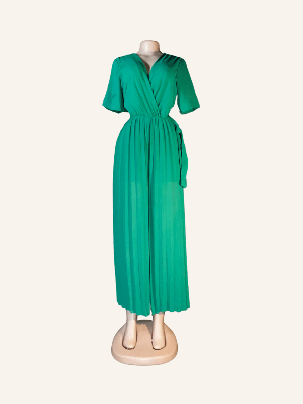 Latino Emerald Pleated Jumpsuit