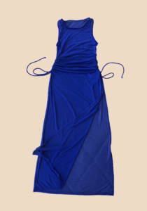 Stunning See Through Cobalt Blue Maxi Dress - Image 3