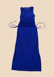 Stunning See Through Cobalt Blue Maxi Dress - Image 2