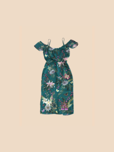 Oasis Floral Cold-Shoulder Midi Dress - Image 3