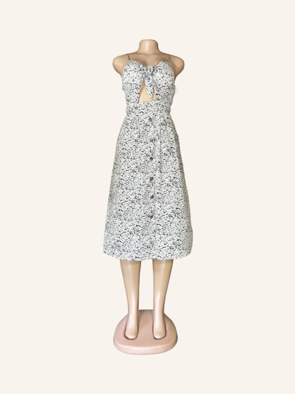 Cameo Rose Floral Chest Tie Sling Dress