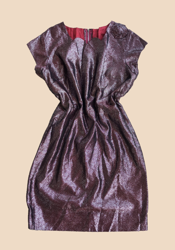 Shimmering Plum Straight Dress