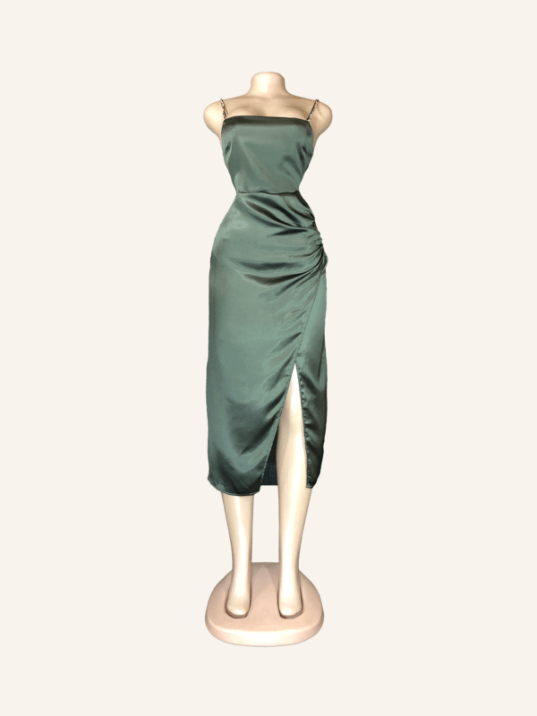 Beautiful Sleek Satin Midi Dress