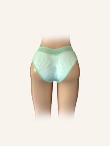 Gingham Lace-Trimmed Mid-Rise Briefs - Image 2