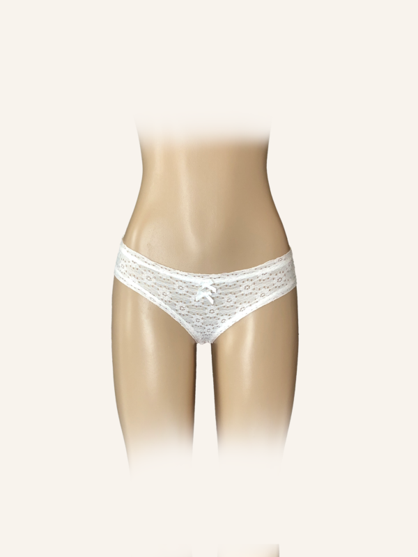 Delicate Textured Lace White Panty