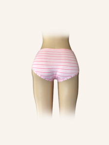 Pink & White Striped High-Waist Briefs - Image 2