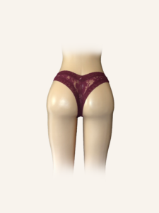 Burgundy Lace Cheeky Hipster Panty - Image 2