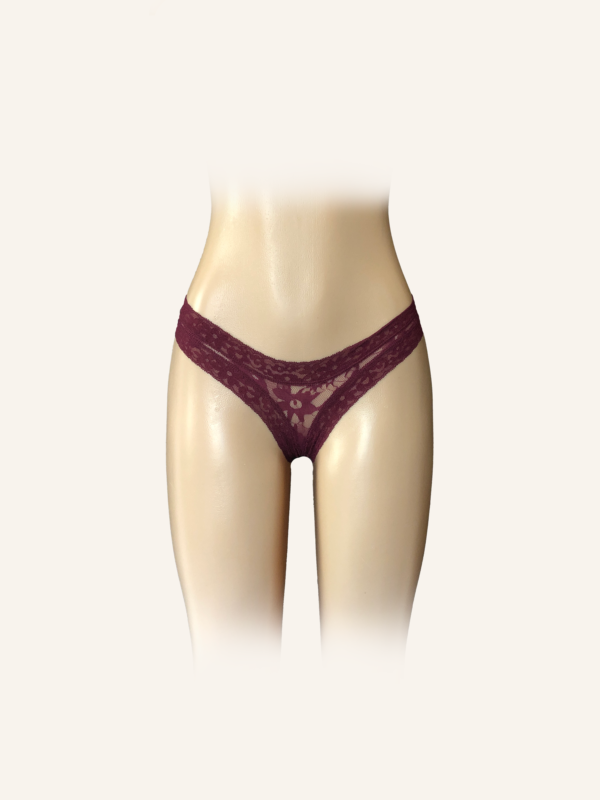 Burgundy Lace Cheeky Hipster Panty