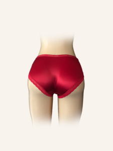 Festive Red High-Waist Briefs with Embroidery - Image 2